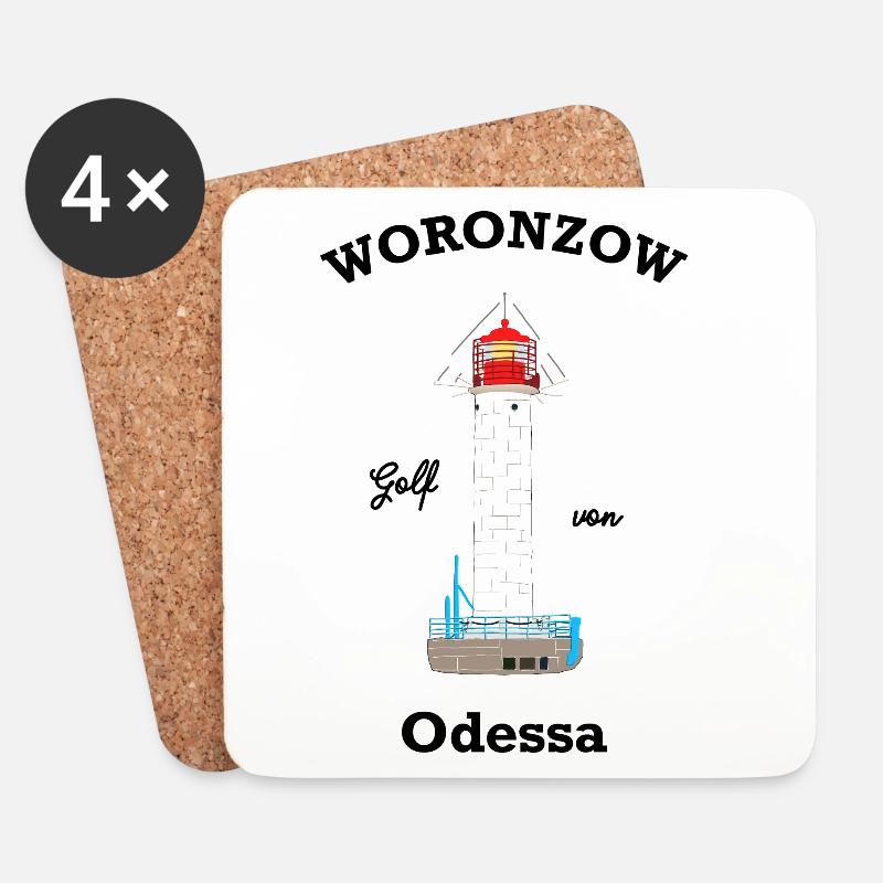Golf von Odessa Schwarzes Meer Leuchtturm Woronzow - Untersetzer (4er-Set) - Weiß