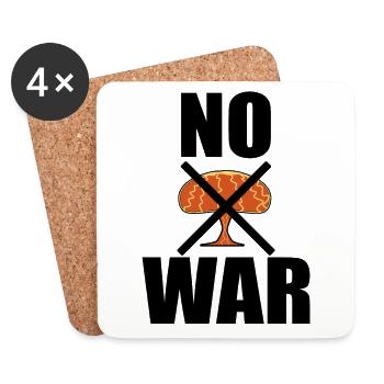 Peace No War No War - Coasters (set of 4) - white - Front