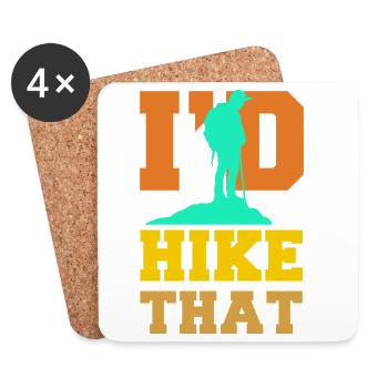 Hikers Hiking Trails Hiking Statement Nature - Coasters (set of 4) - white - Front