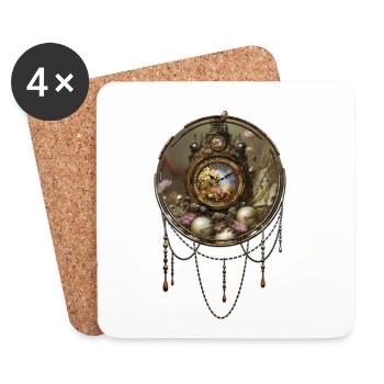 The Steampunk aesthetic - Coasters (set of 4) - white - Front