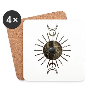 The beauty of Steampunk design - Coasters (set of 4) - white - Front