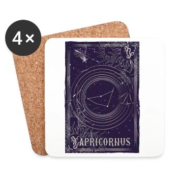 Capricorn Constellation Ring - Coasters (set of 4) - white - Front