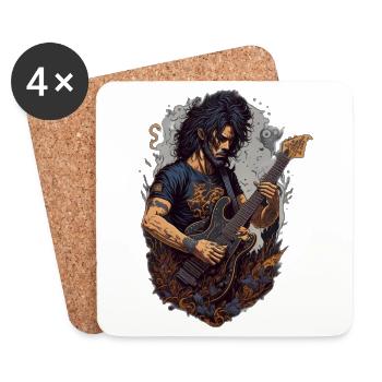 Umm guitarrista - Untersetzer (4er-Set) - Weiß - Vorne
