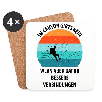 Canyoning Bergsteigen Klettern Wandern Berge - Untersetzer (4er-Set) - Weiß - Vorne