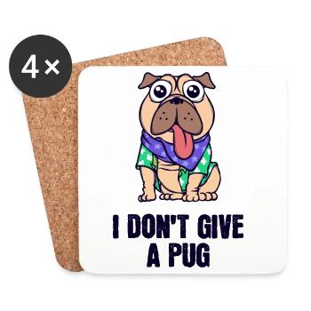 Pets Dog Cuddly Toy Favorite Animal Statement - Coasters (set of 4) - white - Front