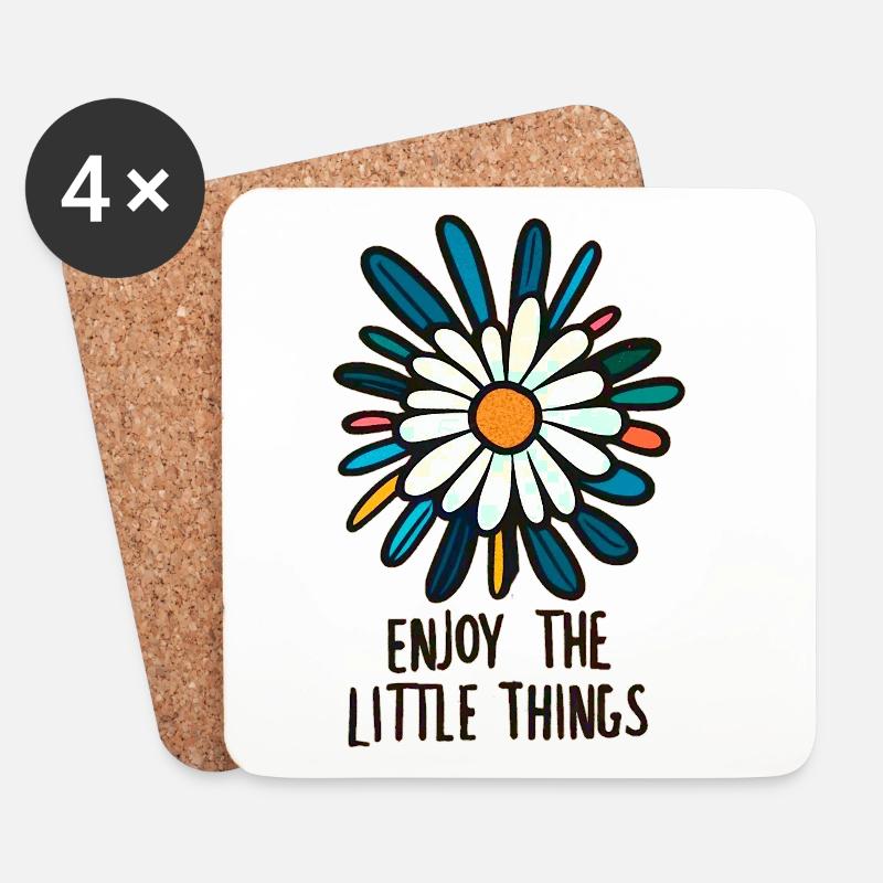 Enjoy the little Things - Untersetzer (4er-Set) - Weiß