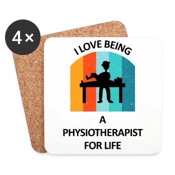 Physiotherapist Humorous Gift Saying Funny - Coasters (set of 4) - white - Front
