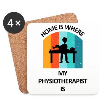 Physiotherapist Humorous Gift Saying Funny - Coasters (set of 4) - white - Front