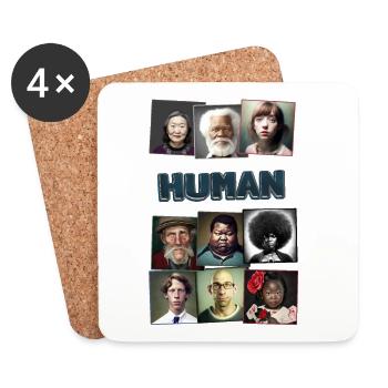 Super Normal 01 Human - Coasters (set of 4) - white - Front