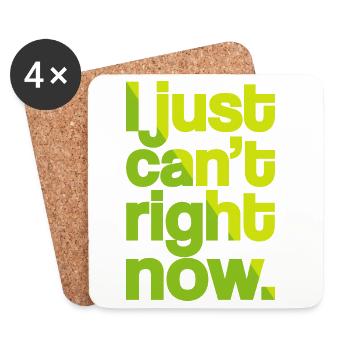 Just Can't (dark) - Coasters (set of 4) - white - Front