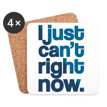 Just Can't - Coasters (set of 4) - white - Front
