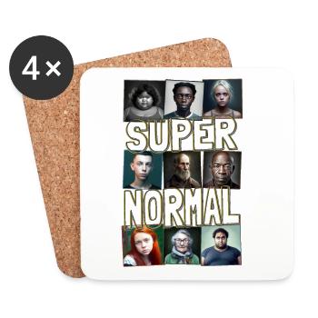 Super Gewöhnlich 03 SN - Untersetzer (4er-Set) - Weiß - Vorne