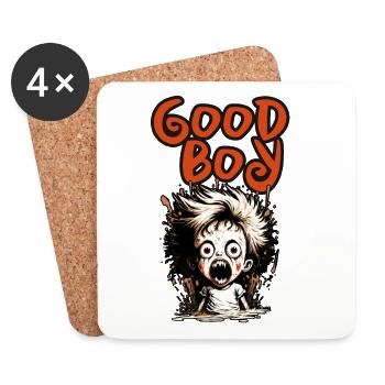 Good Boy - Coasters (set of 4) - white - Front