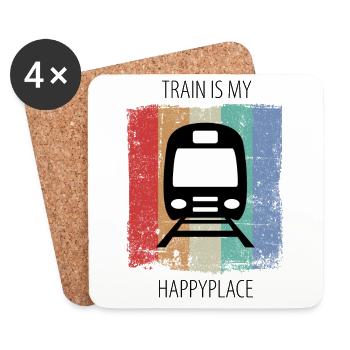 Train Railway Railroad Worker Trains Train Driver - Coasters (set of 4) - white - Front