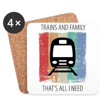 Train Railway Railroad Worker Trains Train Driver - Coasters (set of 4) - white - Front