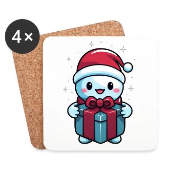 Lieblicher Schneeman - Untersetzer (4er-Set) - Weiß - Vorne