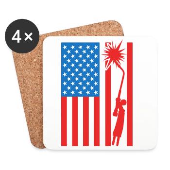 USA Welder - Coasters (set of 4) - white - Front