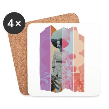 Shades of colors - Coasters (set of 4) - white - Front