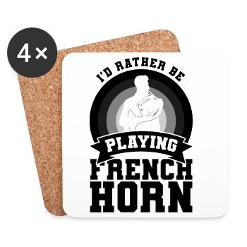 French Horn Spell - Coasters (set of 4) - white - Front