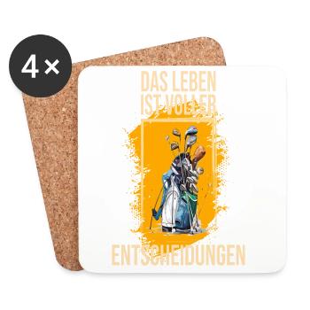 Das Leben ist voller Entscheidungen - Untersetzer (4er-Set) - Weiß - Vorne