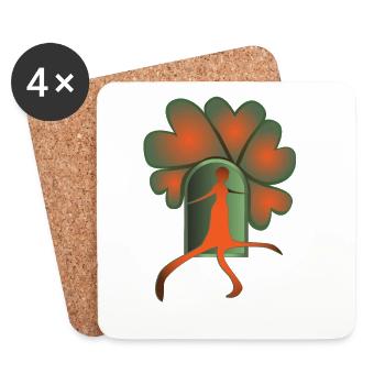 Step Out Orange - Coasters (set of 4) - white - Front