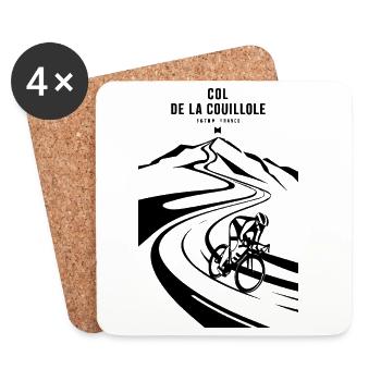 Aufstieg zum Col de la Couillole de Cyclisme - Untersetzer (4er-Set) - Weiß - Vorne
