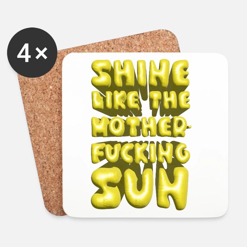 shine like the motherfucking sun sommer lettering - Untersetzer (4er-Set) - Weiß