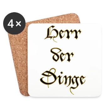 Seigneur des choses : l’or - Dessous de verre (lot de 4) - blanc - Devant