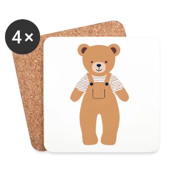 Teddy - Untersetzer (4er-Set) - Weiß - Vorne