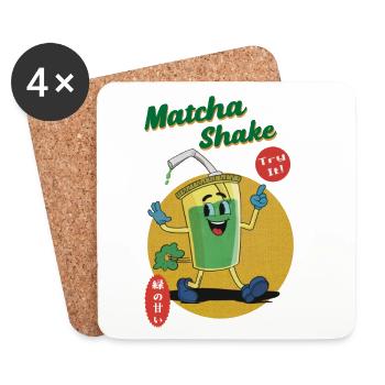 Matcha Shake - Try it! - Untersetzer (4er-Set) - Weiß - Vorne