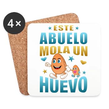 This Grandpa Is Cool An Egg - Coasters (set of 4) - white - Front