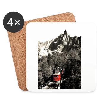 Alpine Train - Coasters (set of 4) - white - Front