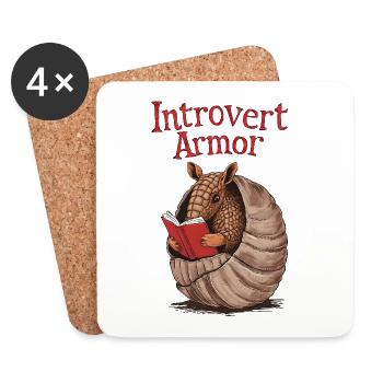 Introverted Armadillo - Coasters (set of 4) - white - Front