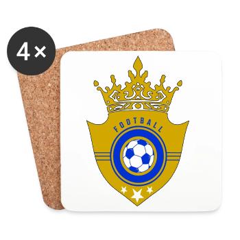Football - Dessous de verre (lot de 4) - blanc - Devant
