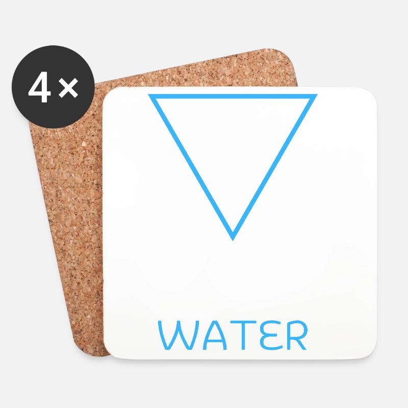 Element Wasser - Untersetzer (4er-Set) - Weiß