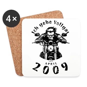 16th Birthday I've been going full throttle since 04/2009 - Coasters (set of 4) - white - Front
