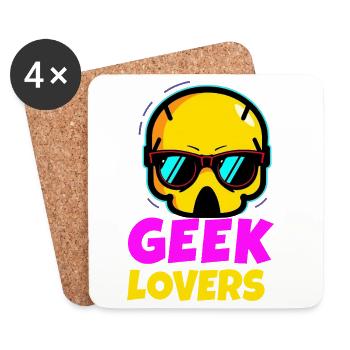 Geek-Liebhaber - Untersetzer (4er-Set) - Weiß - Vorne