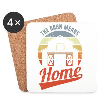 The Barn Means Home - Untersetzer (4er-Set) - Weiß - Vorne