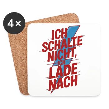 Ich schalte nicht ich lade nach - Untersetzer (4er-Set) - Weiß - Vorne
