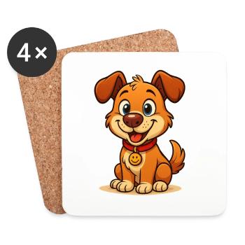 Reniflez le chien le plus doux du monde # - Dessous de verre (lot de 4) - blanc - Devant