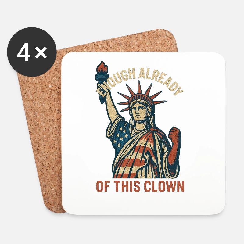 Genug von diesem Clown - Untersetzer (4er-Set) - Weiß