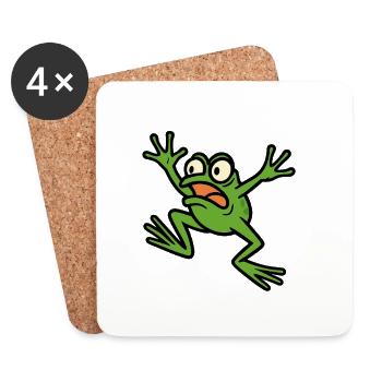 Panic Frog - Coasters (set of 4) - white - Front