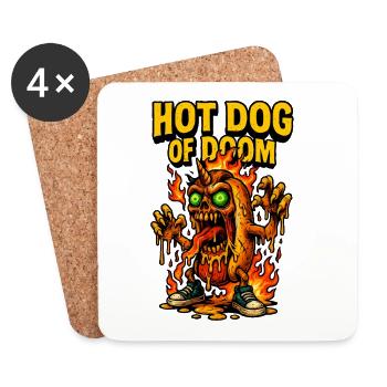 Hot Dog of Doom - Coasters (set of 4) - white - Front