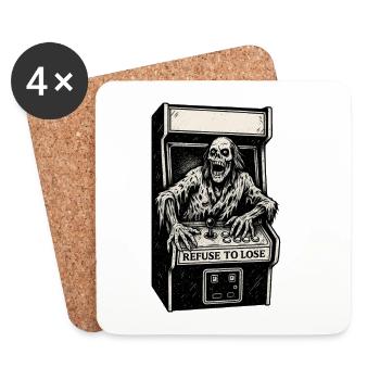 Arcade Skeleton - Coasters (set of 4) - white - Front