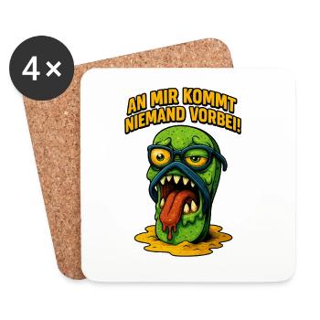 Personne ne peut m’échapper, monstre. - Dessous de verre (lot de 4) - blanc - Devant