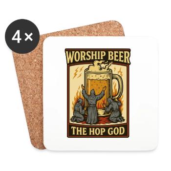 Hop God of Worship - Coasters (set of 4) - white - Front