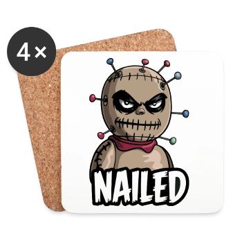 Voodoo Doll - Coasters (set of 4) - white - Front