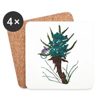 Fragile beauty - Coasters (set of 4) - white - Front