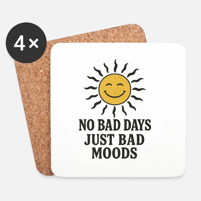No Bad Days - Untersetzer (4er-Set) - Weiß