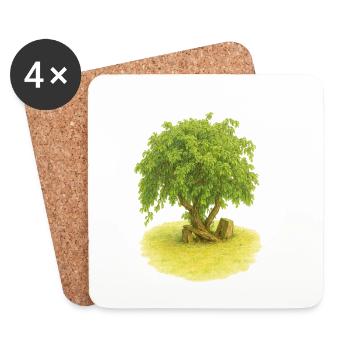 Tree of Life - Coasters (set of 4) - white - Front